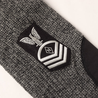 00s ワッペン付き タートルネック ウールニット セーター(BASS / W-TURTLE. LS)