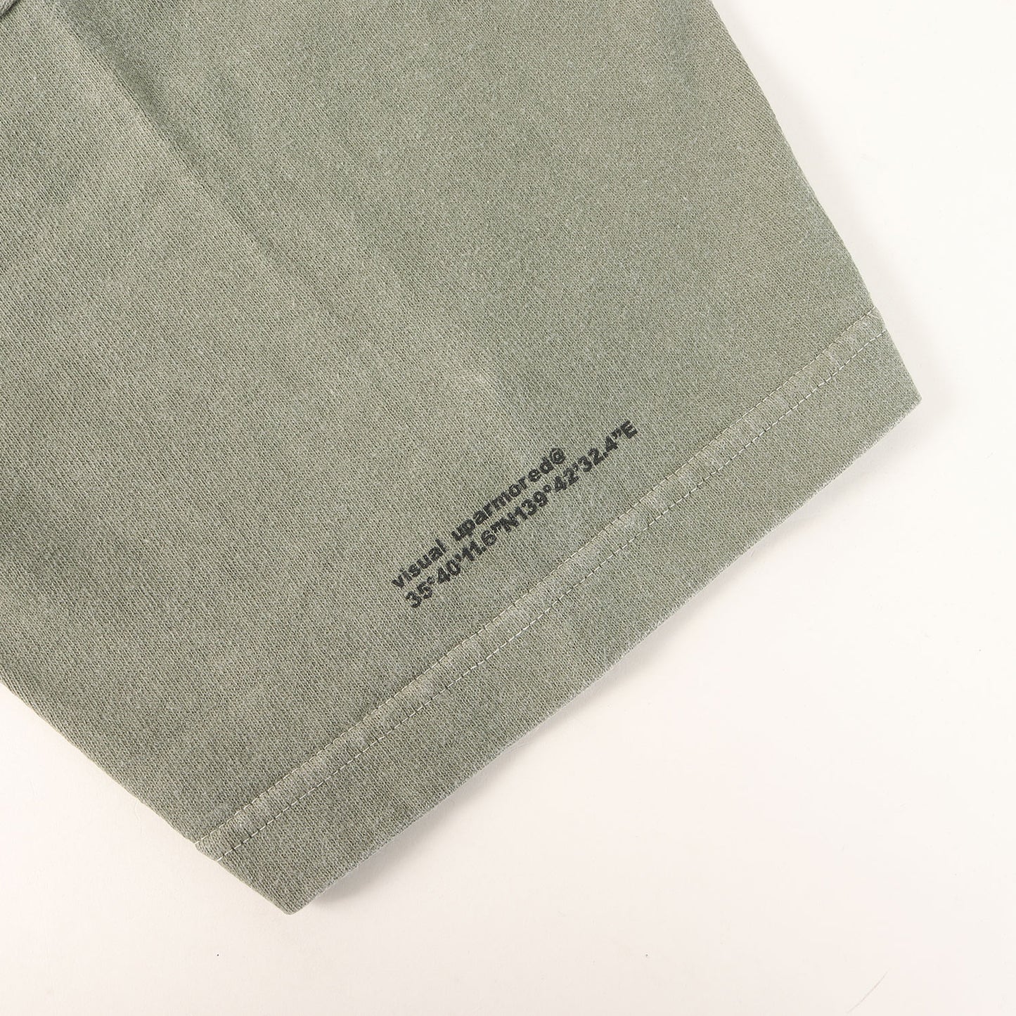 25SS 製品加工 Vネック ヘビー Tシャツ(MUDDY 02 / SS / COTTON)