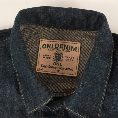 冬季限定 雪さらし加工 15oz 石川台 1stタイプ デニムジャケット (ONI-01507L-Ishikawadai)