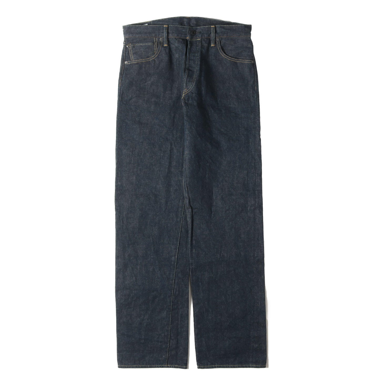 冬季限定 雪さらし加工 15oz 石川台 シンチバック ルーズストレート デニムパンツ (ONI-295 Ishikawadai)