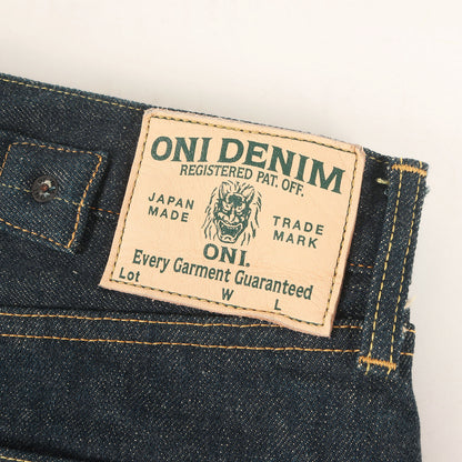 冬季限定 雪さらし加工 15oz 石川台 シンチバック ルーズストレート デニムパンツ (ONI-295 Ishikawadai)