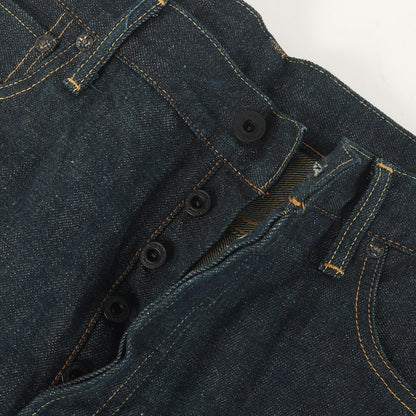 冬季限定 雪さらし加工 15oz 石川台 シンチバック ルーズストレート デニムパンツ (ONI-295 Ishikawadai)