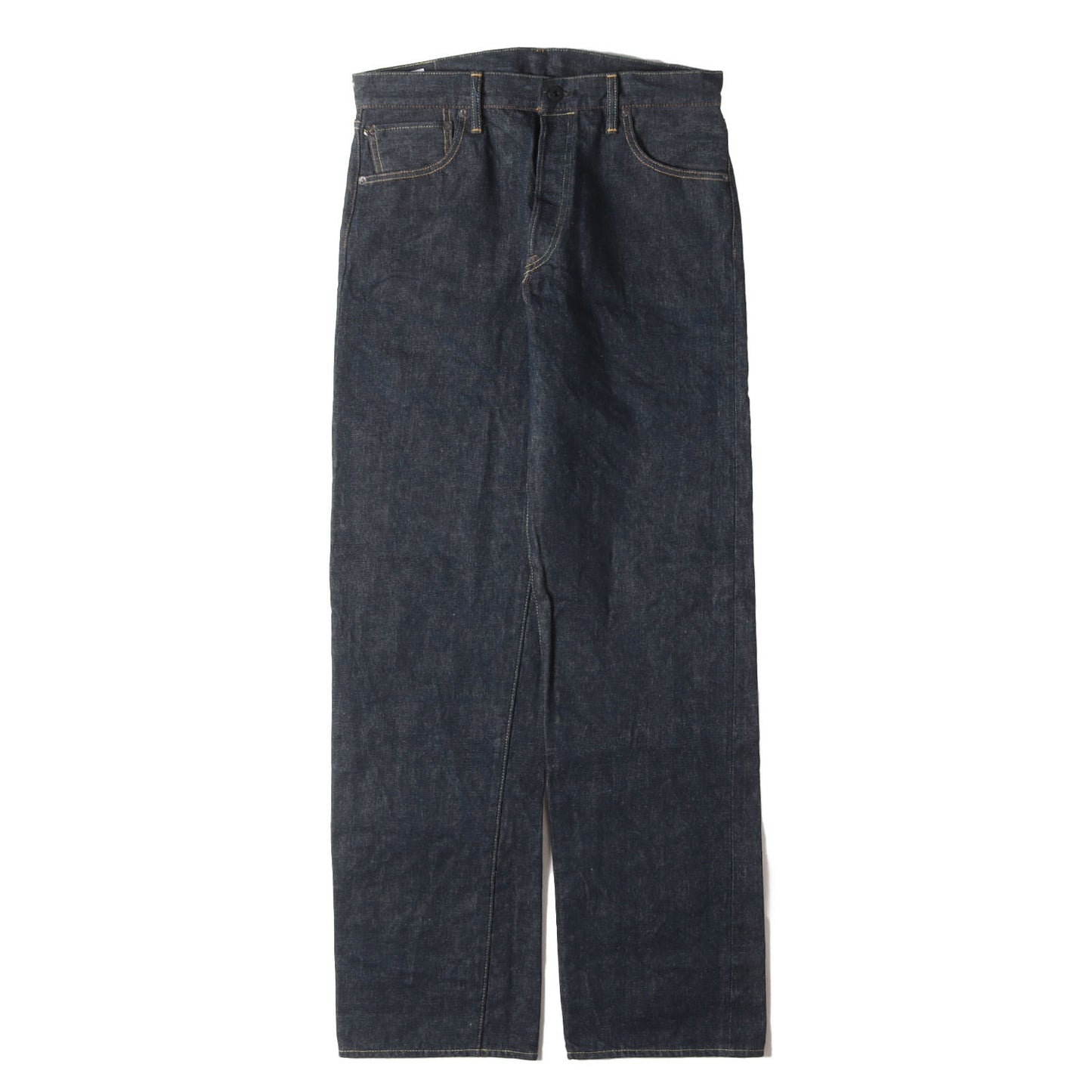 冬季限定 雪さらし加工 15oz 石川台 シンチバック ルーズストレート デニムパンツ (ONI-295 Ishikawadai)