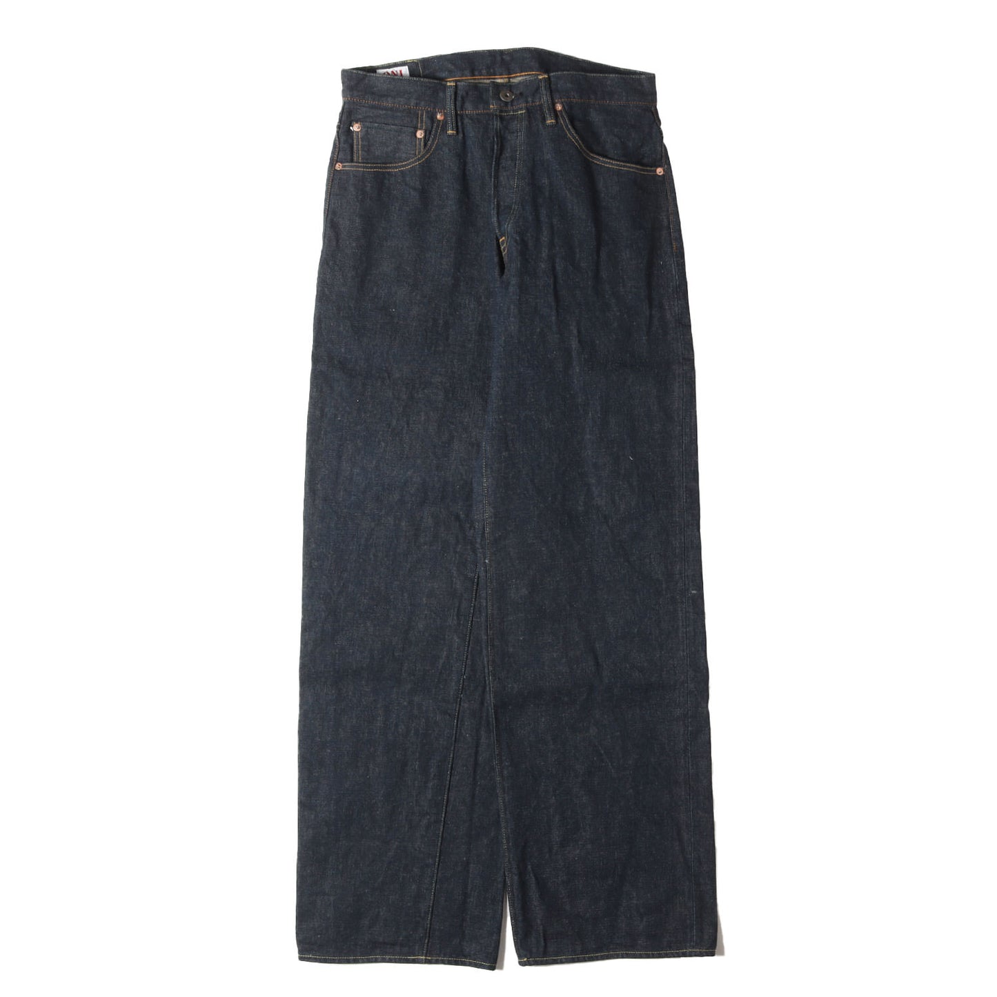 冬季限定 雪さらし加工 15oz 石川台 スーパーワイド ストレート デニムパンツ (ONI-222 Ishikawadai)