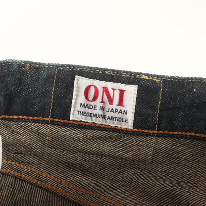 冬季限定 雪さらし加工 15oz 石川台 スーパーワイド ストレート デニムパンツ (ONI-222 Ishikawadai)