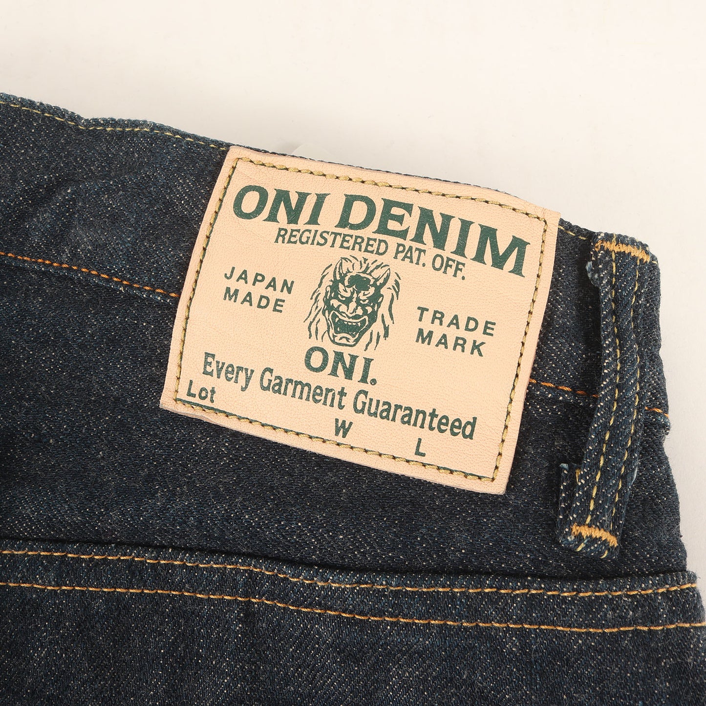 冬季限定 雪さらし加工 15oz 石川台 スーパーワイド ストレート デニムパンツ (ONI-222 Ishikawadai)