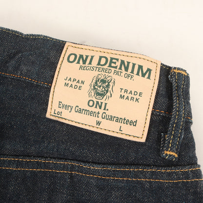 冬季限定 雪さらし加工 15oz 石川台 スーパーワイド ストレート デニムパンツ (ONI-222 Ishikawadai)