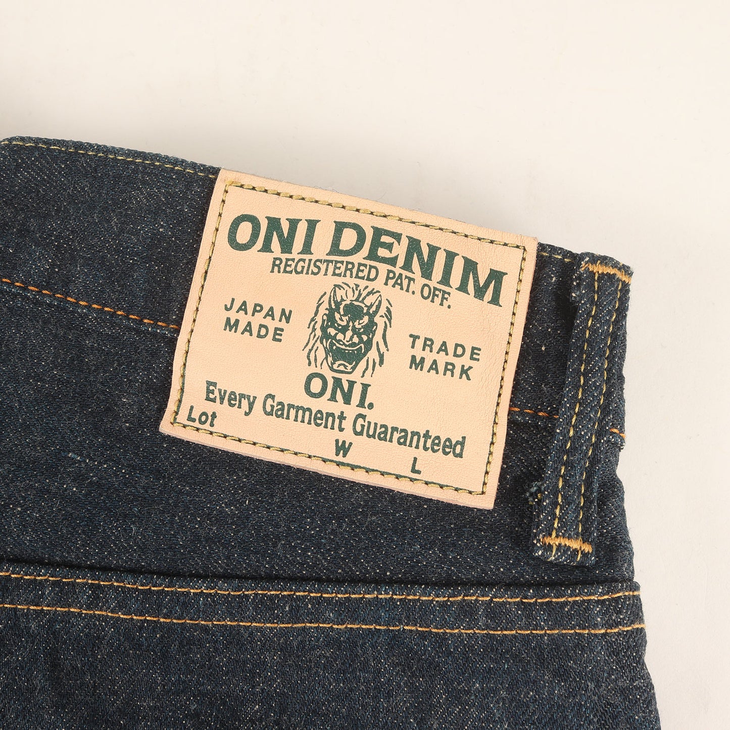 冬季限定 雪さらし加工 15oz 石川台 スーパーワイド ストレート デニムパンツ (ONI-222 Ishikawadai)