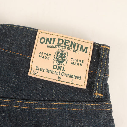 冬季限定 雪さらし加工 15oz 石川台 スーパーワイド ストレート デニムパンツ (ONI-222 Ishikawadai)