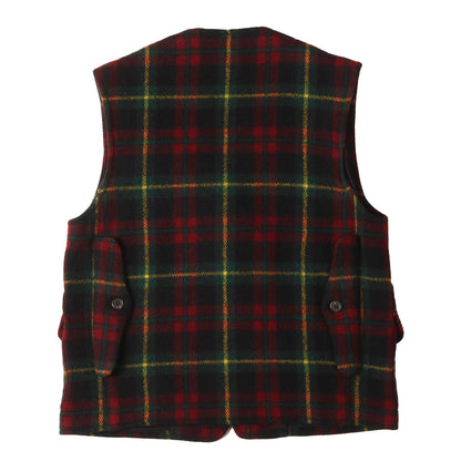 [希少 グッドコンディション] 80s チェック ウール ハンティング ベスト / RALPH LAUREN