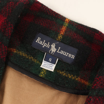 [希少 グッドコンディション] 80s チェック ウール ハンティング ベスト / RALPH LAUREN