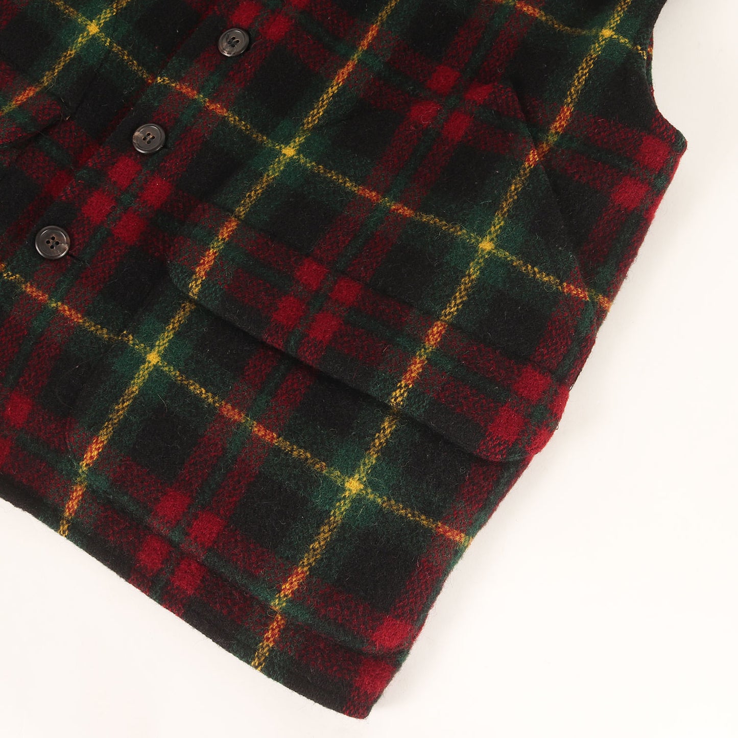 [希少 グッドコンディション] 80s チェック ウール ハンティング ベスト / RALPH LAUREN