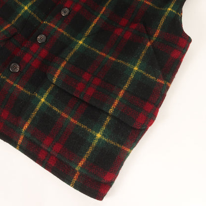 [希少 グッドコンディション] 80s チェック ウール ハンティング ベスト / RALPH LAUREN