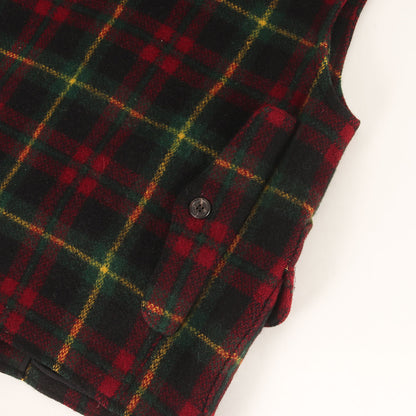 [希少 グッドコンディション] 80s チェック ウール ハンティング ベスト / RALPH LAUREN