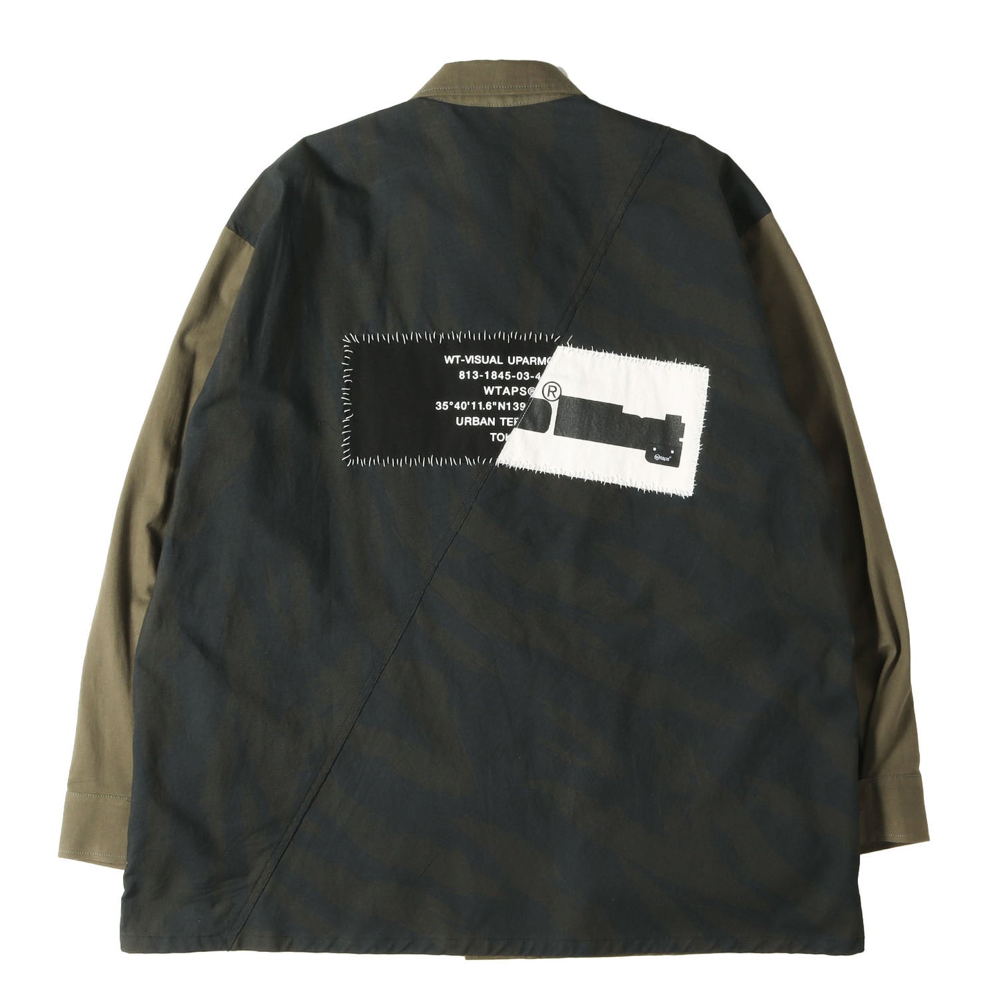 25SS タイガーカモ切替し ミリタリー シャツジャケット(VEINY / LS / COTTON. TWILL)