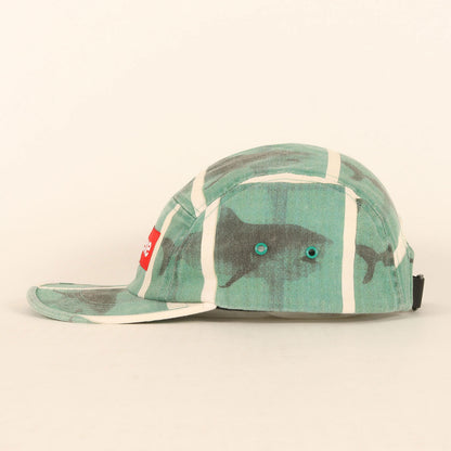 25SS ×Damien Hirst シャーク柄 BOXロゴ キャンプキャップ(Camp Cap)