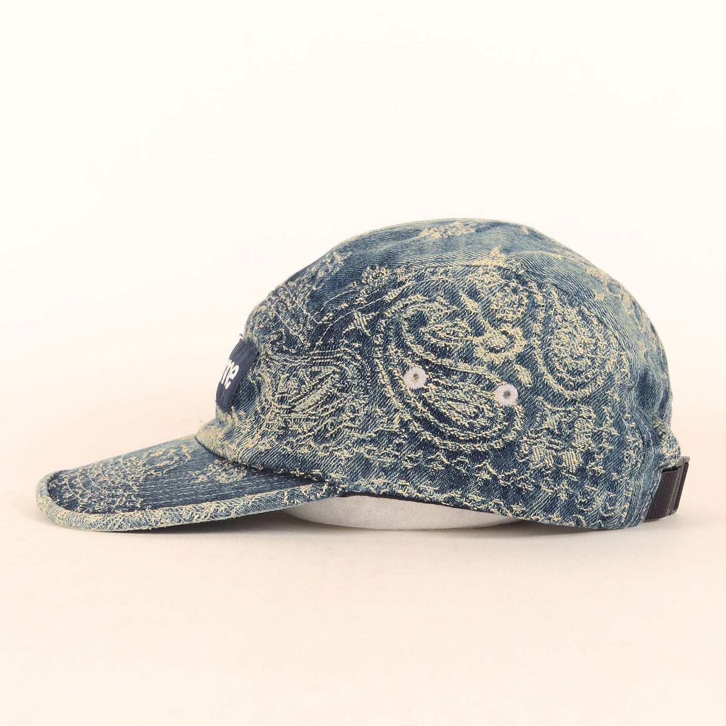 25SS バンダナ柄 ジャガード デニム BOXロゴ キャンプキャップ(Bandana Jacquard Denim Camp Cap)