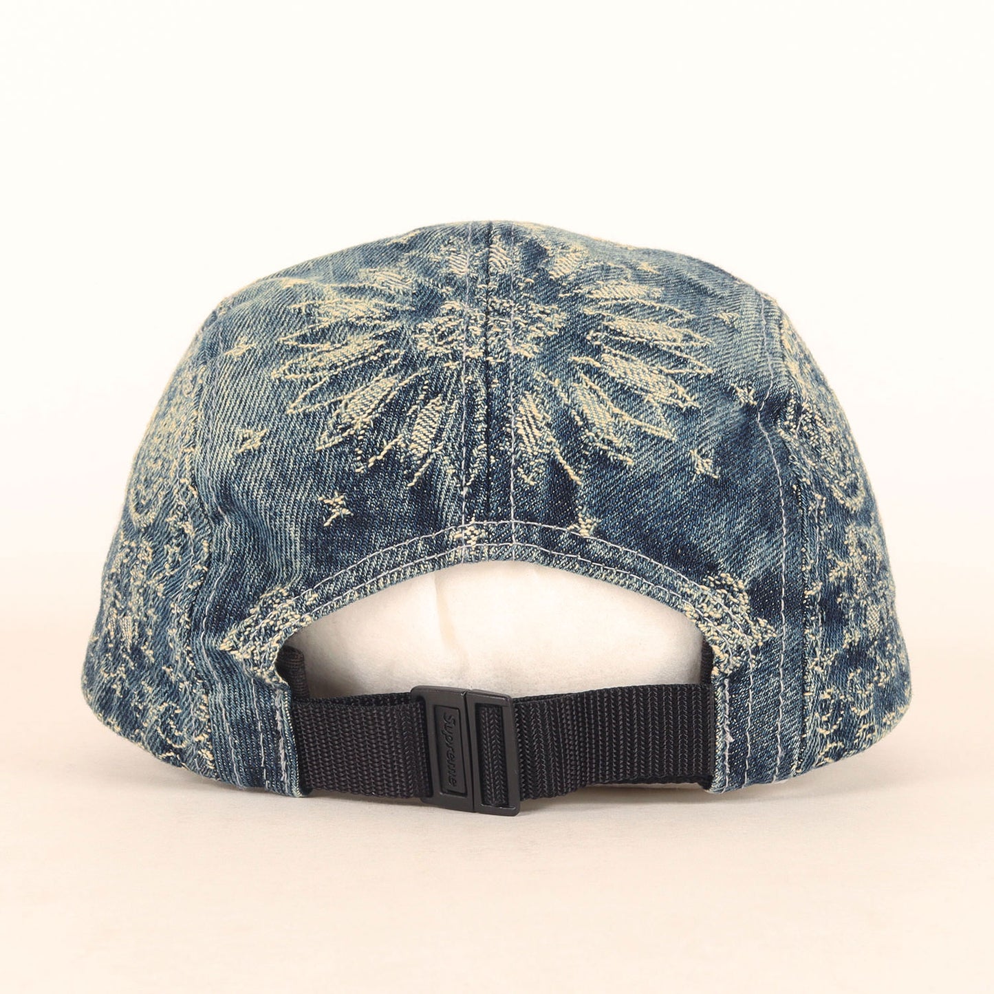 25SS バンダナ柄 ジャガード デニム BOXロゴ キャンプキャップ(Bandana Jacquard Denim Camp Cap)