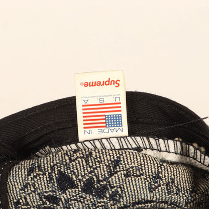 25SS バンダナ柄 ジャガード デニム BOXロゴ キャンプキャップ(Bandana Jacquard Denim Camp Cap)