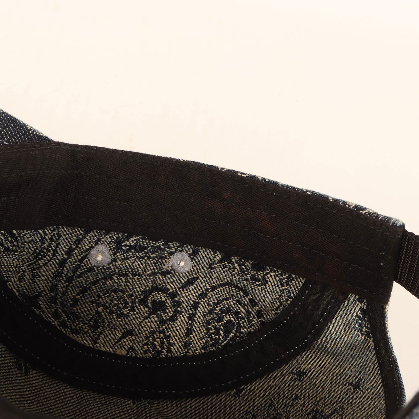 25SS バンダナ柄 ジャガード デニム BOXロゴ キャンプキャップ(Bandana Jacquard Denim Camp Cap)