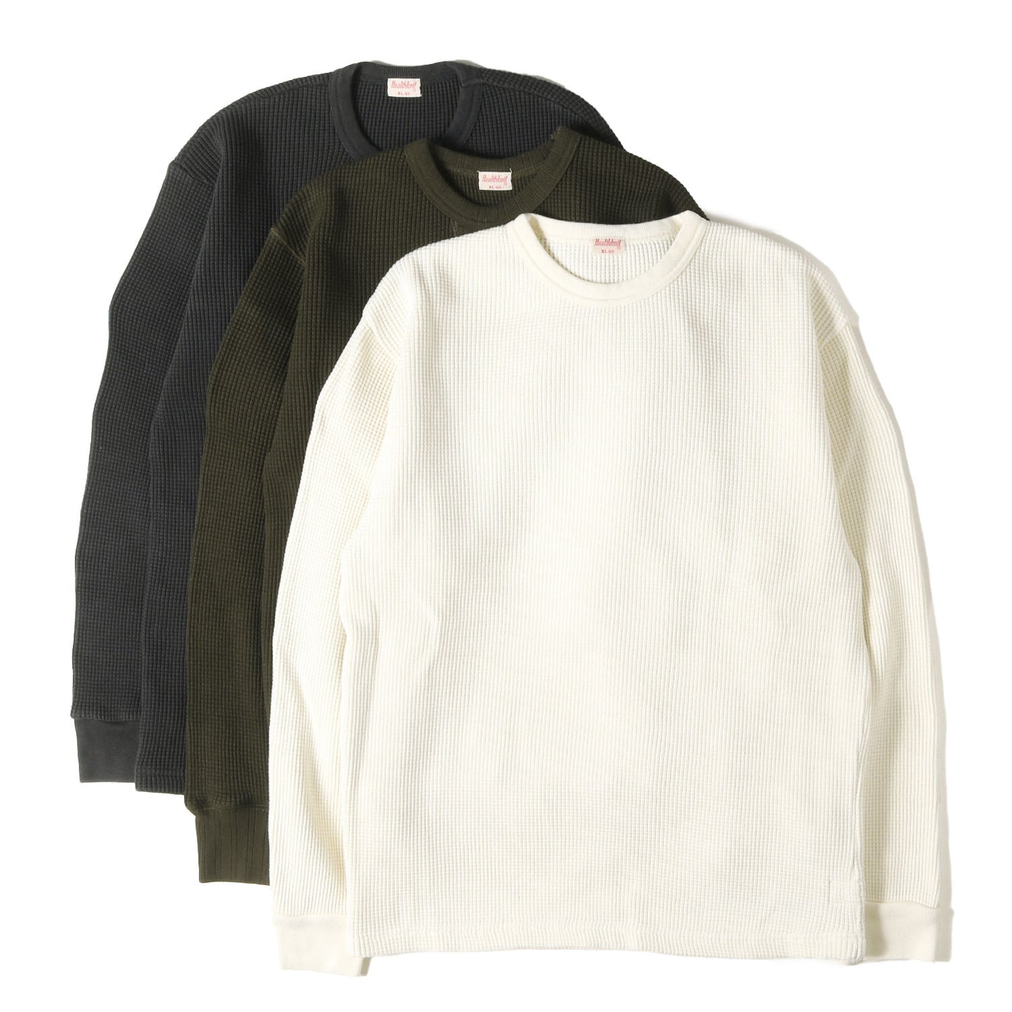 [3枚セット] スーパーヘビーワッフル サーマル ロングスリーブ Tシャツ