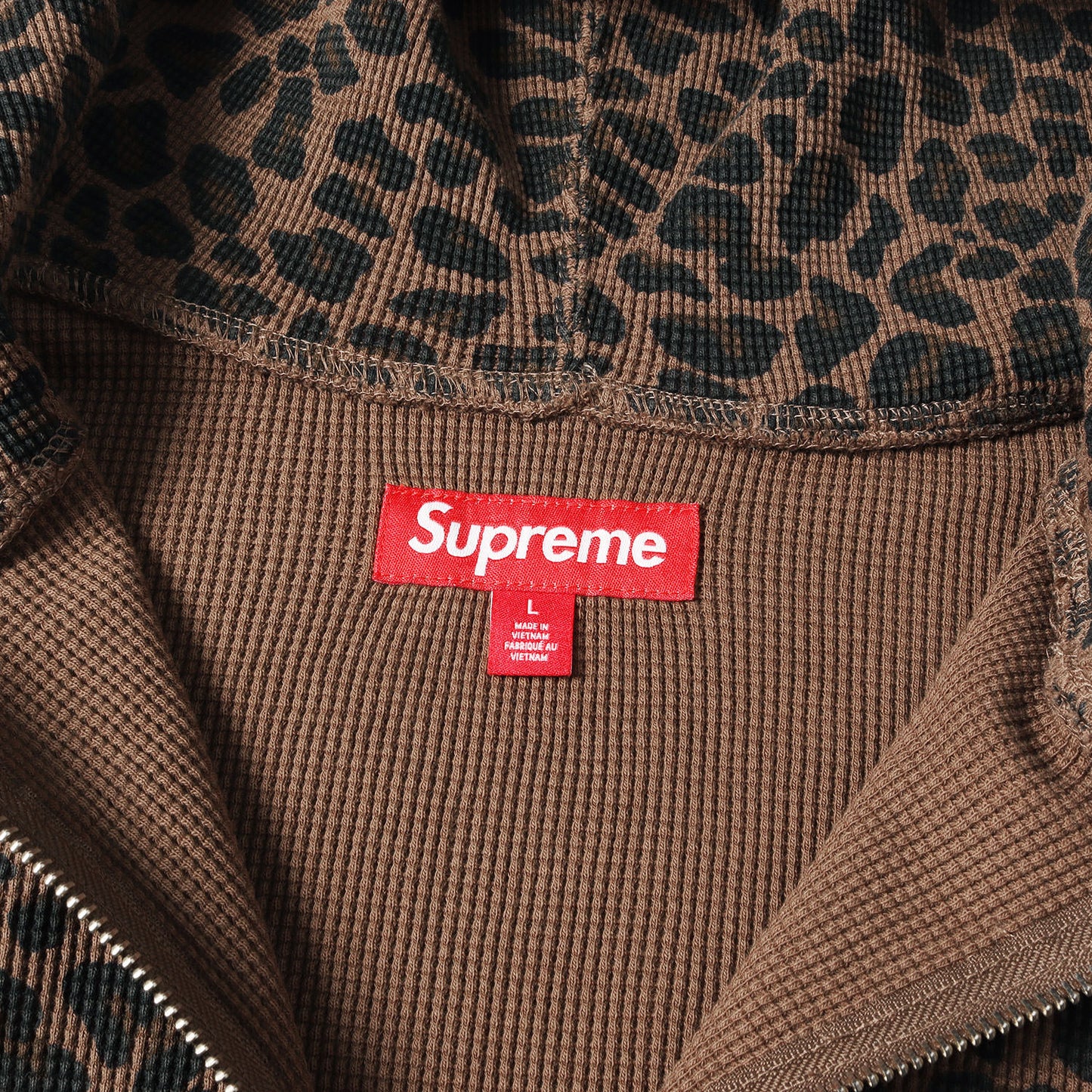 25SS レオパード柄 サーマル フルジップ パーカー(Hooded Zip Up Thermal)