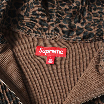 25SS レオパード柄 サーマル フルジップ パーカー(Hooded Zip Up Thermal)