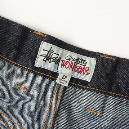 25SS ワンウォッシュ加工 デニム ワークショーツ(RAW DENIM WORK SHORT)