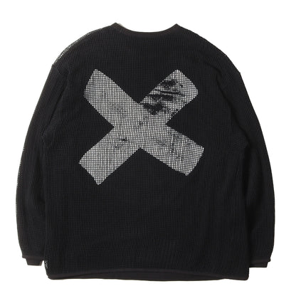 24SS メッシュレイヤード クロスプリント ロングスリーブ Tシャツ(GHILL / LS / COTTON. LLW)