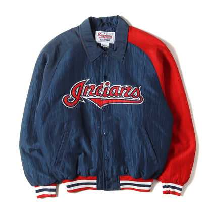 90s MLB クリーブランド・インディアンス ナイロン ベースボール スタジャン