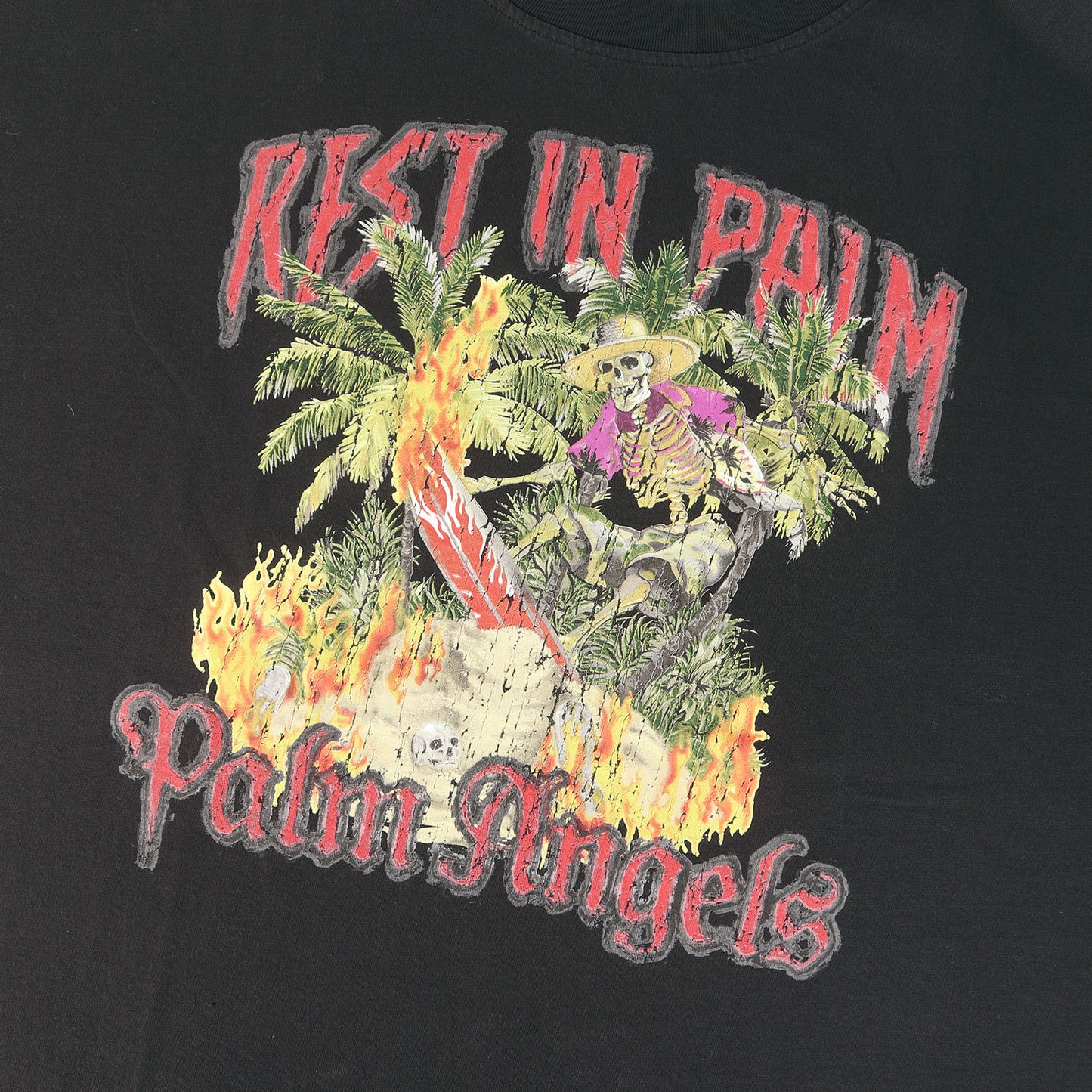 25AW スカル グラフィック ルーズフィット Tシャツ(Rest In Palm Loose T-shirt)