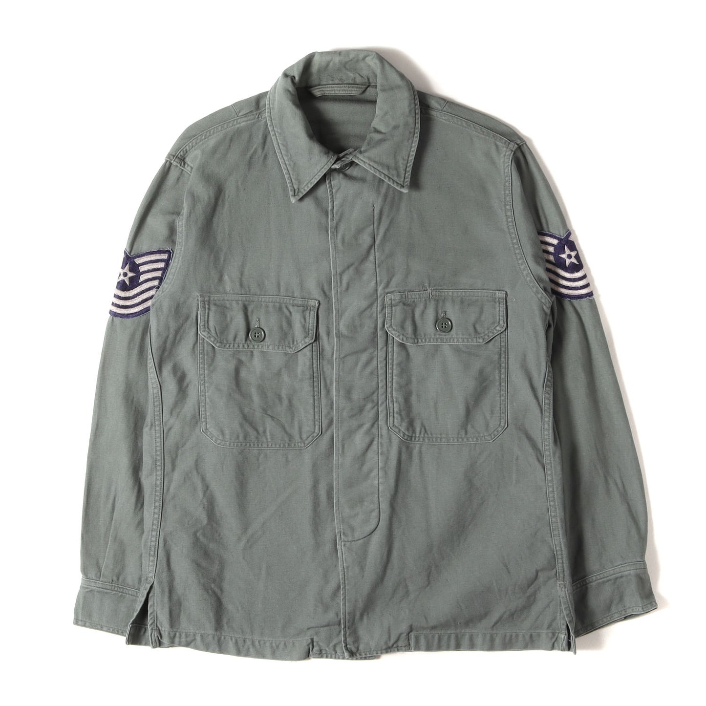 50s 米軍実物 U.S.AIR FORCE コットンサテン ユーティリティ シャツ
