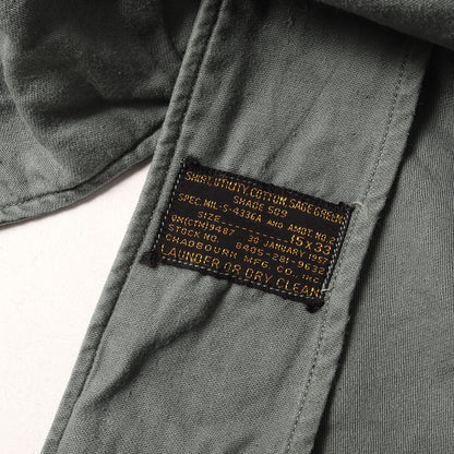 50s 米軍実物 U.S.AIR FORCE コットンサテン ユーティリティ シャツ