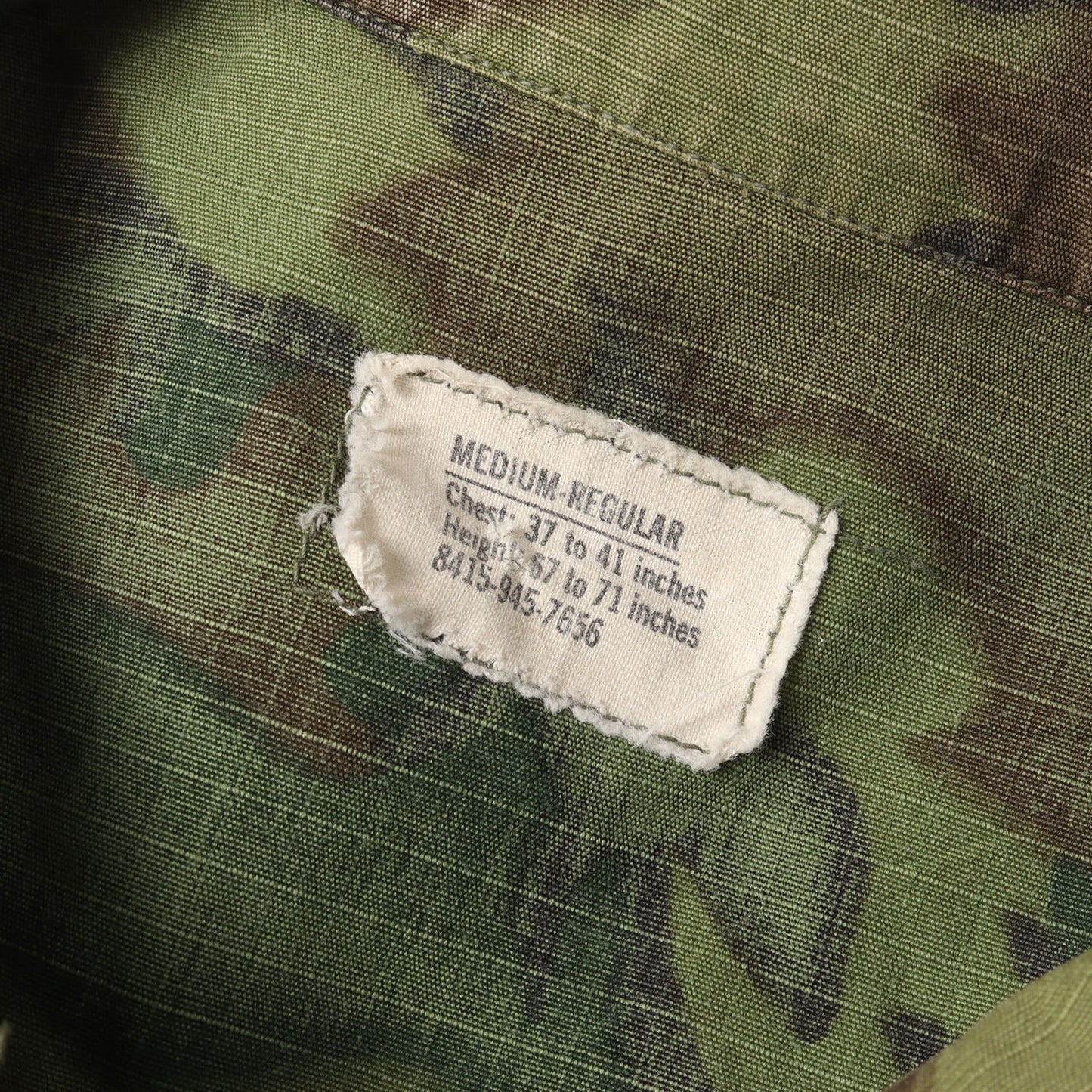 60s 米軍実物 ERDL グリーンリーフカモ ジャングルファティーグジャケット (ナム戦モデル)