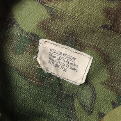 60s 米軍実物 ERDL グリーンリーフカモ ジャングルファティーグジャケット (ナム戦モデル)