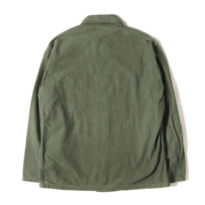 [筒袖タイプ] 60s 米軍実物 1st 後期 コットンサテン ユーティリティ シャツ