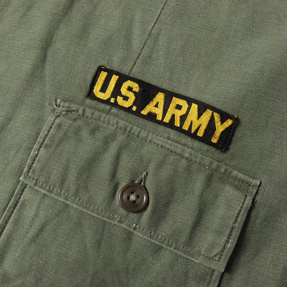 [筒袖タイプ] 60s 米軍実物 1st 後期 コットンサテン ユーティリティ シャツ