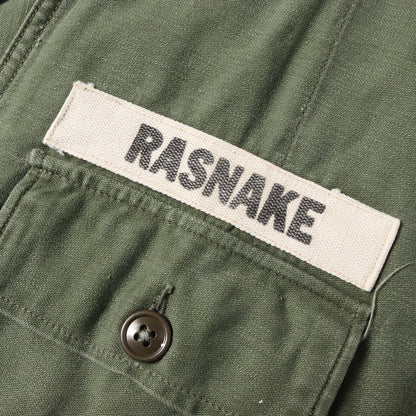 [筒袖タイプ] 60s 米軍実物 1st 後期 コットンサテン ユーティリティ シャツ