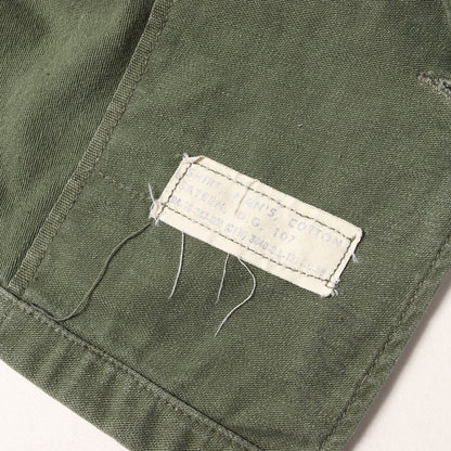 [筒袖タイプ] 60s 米軍実物 1st 後期 コットンサテン ユーティリティ シャツ