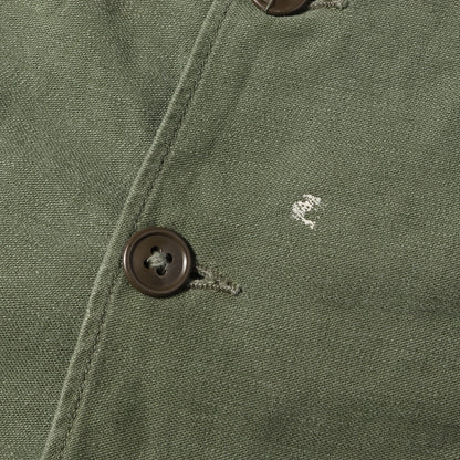 [筒袖タイプ] 60s 米軍実物 1st 後期 コットンサテン ユーティリティ シャツ