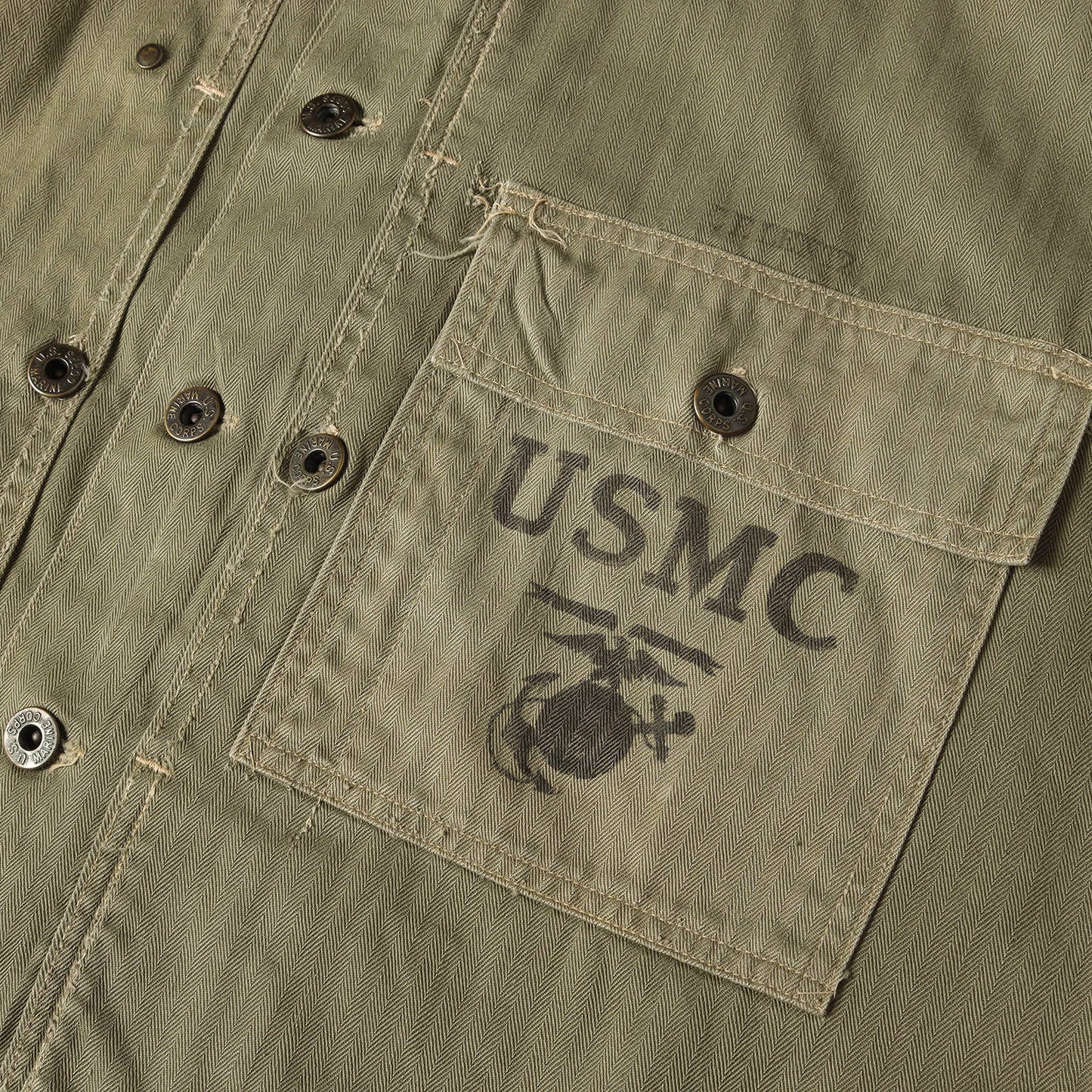 [スペシャル] 40s 米軍実物 USMC P-44 HBT ヘリンボーンツイル ジャケット