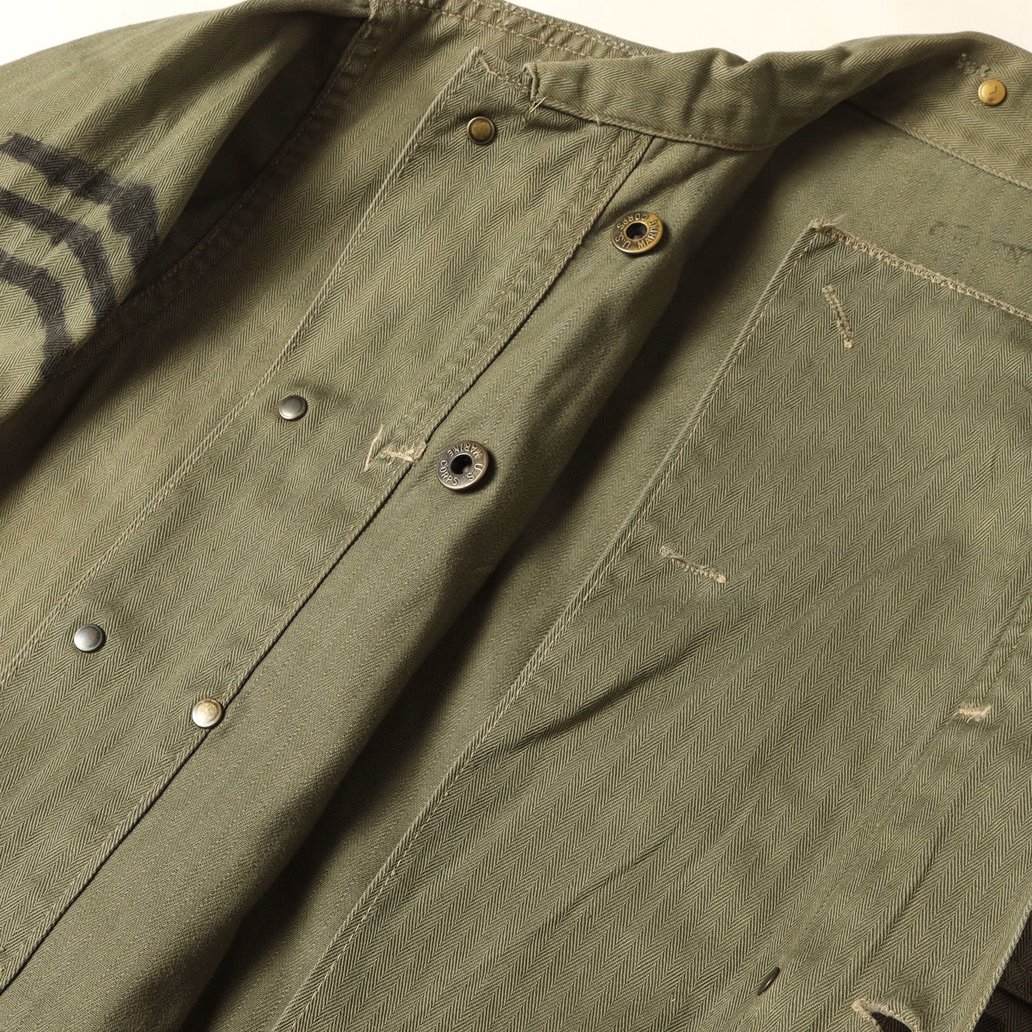 [スペシャル] 40s 米軍実物 USMC P-44 HBT ヘリンボーンツイル ジャケット