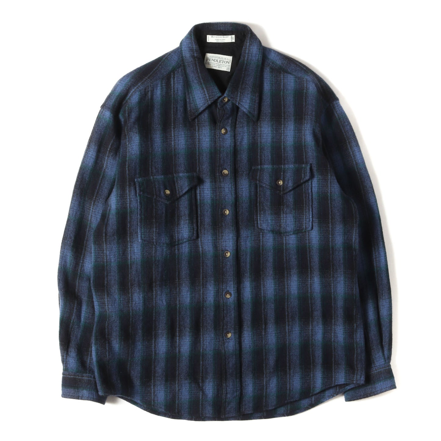 オンブレチェック ウール ボタンシャツ OUTDOOR SHIRT