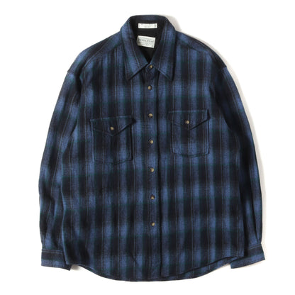 オンブレチェック ウール ボタンシャツ OUTDOOR SHIRT