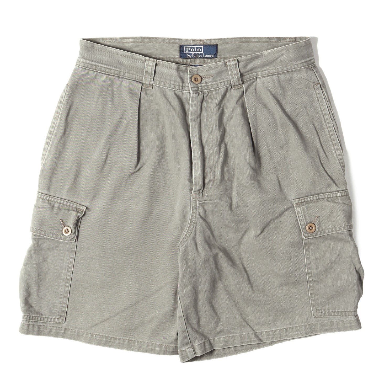 [GOODフェード] 90s ポロチノ ワンタック コットン カーゴ ショーツ POLO CHINO