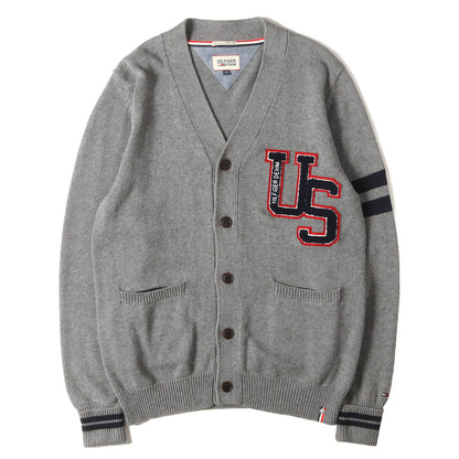 HILFIGER DENIM レタード コットンニット カーディガン