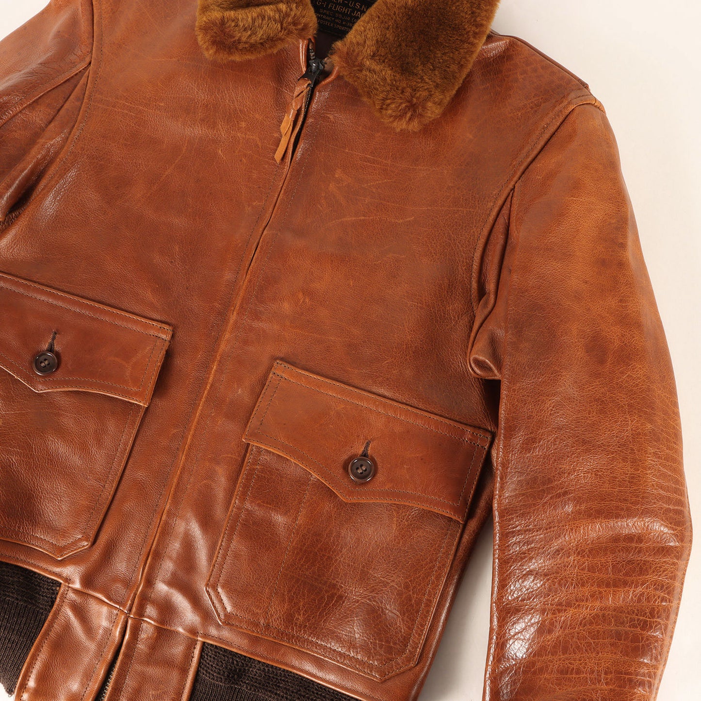 G-1 55J14 L.W.FOSTER 実名復刻 バッファローハイドレザー フライトジャケット