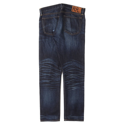[日本産 USA製] ヴィンテージ加工 スリム デニムパンツ (JAPAN WOVEN SELVEDGE DENIM SLIM NARROW CALDWELL)