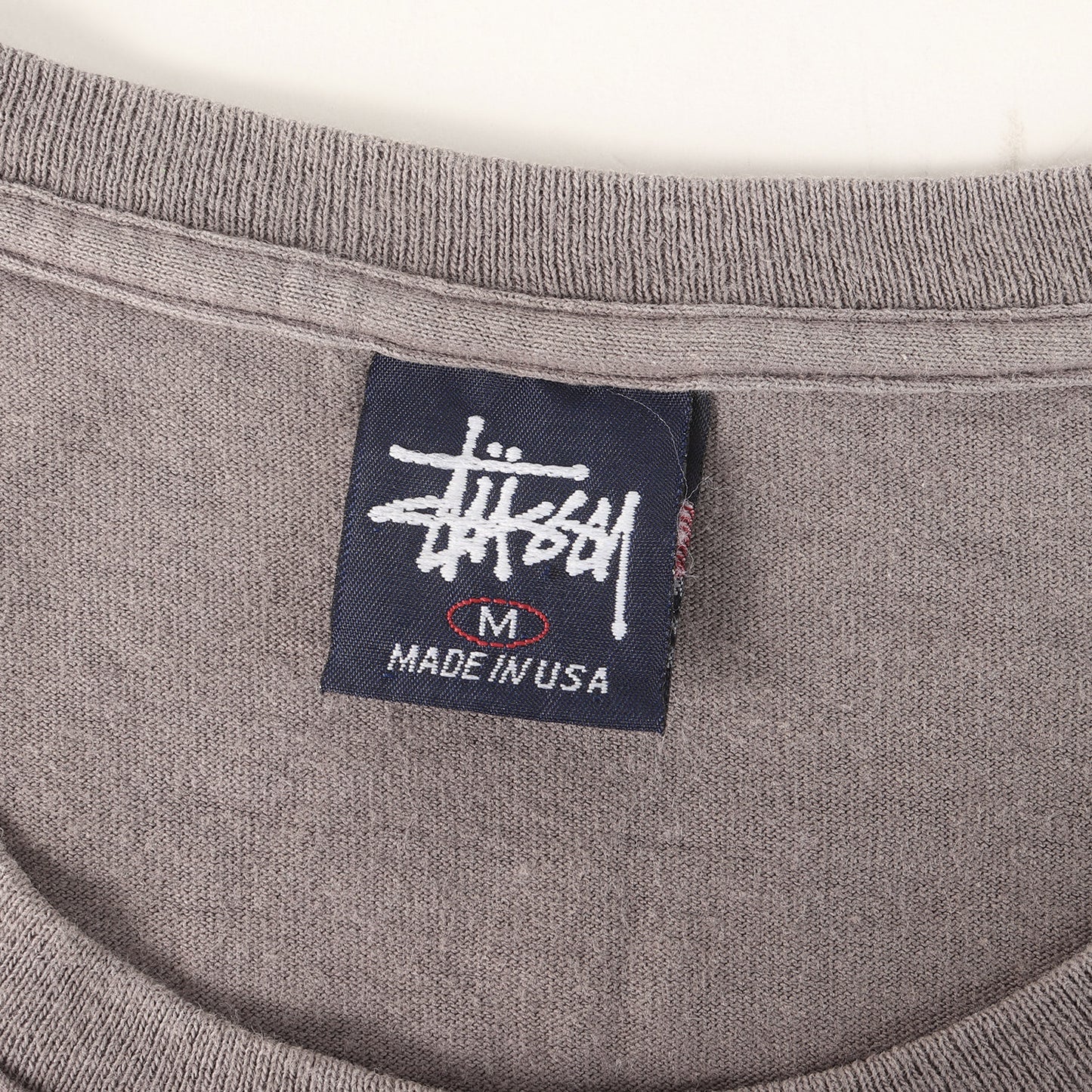 90s OLD STUSSY 紺タグ ラインロゴ Tシャツ(USA製)