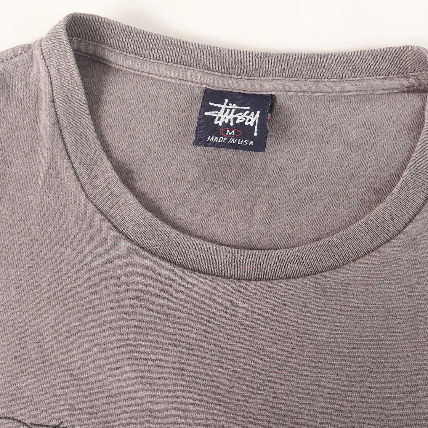 90s OLD STUSSY 紺タグ ラインロゴ Tシャツ(USA製)